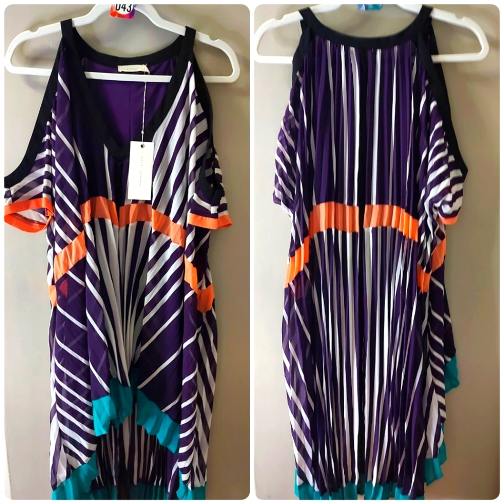 Color block shift dress